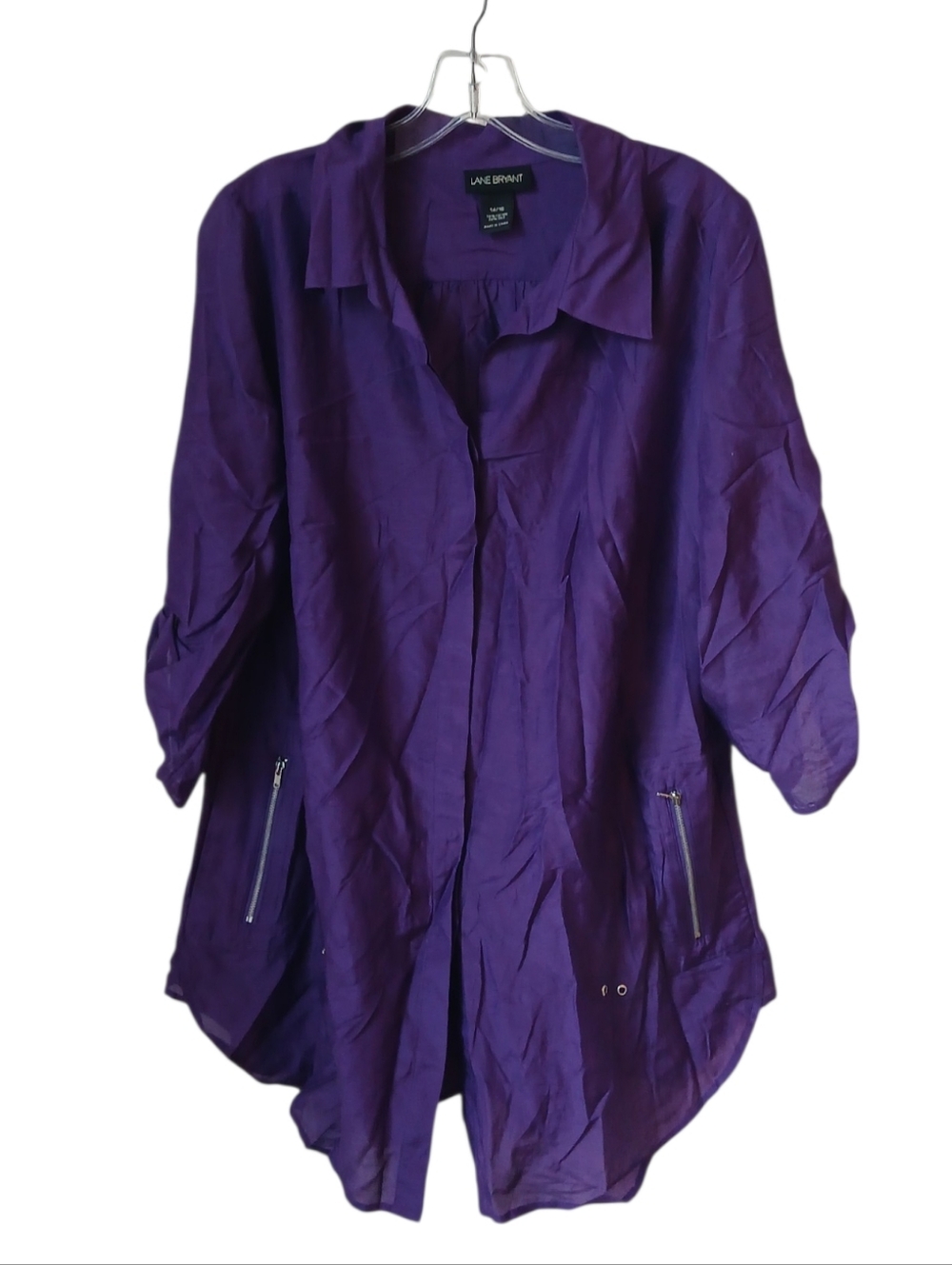 Lane Bryant Purple Tunic Top Size 14/16